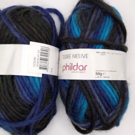 TERRE NEUVE de Phildar (lot de 2 pelotes océan)